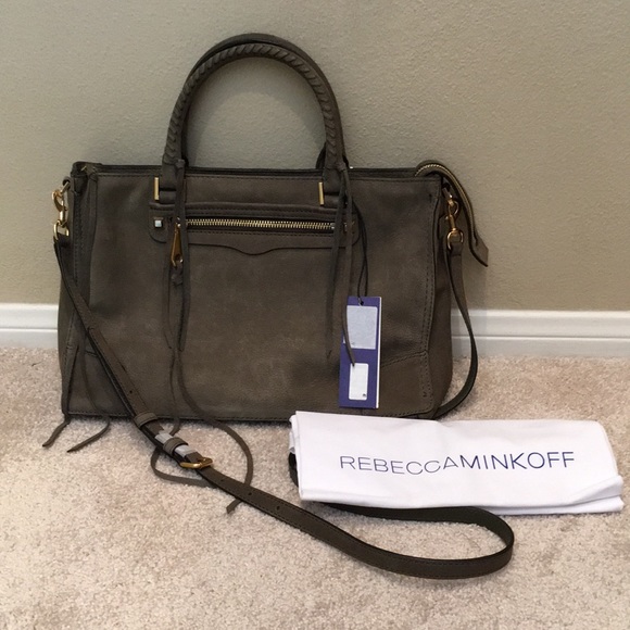 rebecca minkoff regan nubuck leather satchel